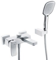 Смеситель для ванны WasserKRAFT Aller 1060 WHITE 1061W, белый/хром