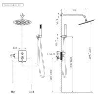 Душевая система ALTROBAGNO Юнион ALTROBAGNOUnione040110Ni, никель