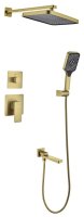 Душевая система Fmark FALSE FS8748-3C встраиваемая, матовое золото
