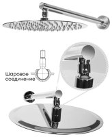 Душевая система Grocenberg FALSE GB5001CR встраиваемая, хром