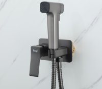 Гигиенический душ FRAP H84-9 F2084-9 со смесителем, оружейная сталь