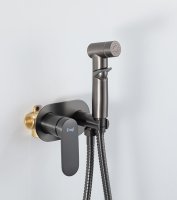 Гигиенический душ FRAP H85-9 F2085-9 со смесителем, оружейная сталь
