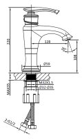 Смеситель для раковины ALTROBAGNO Beatrice ALTROBAGNOBeatrice0115ROr, розовое золото
