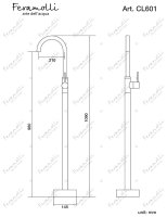 Смеситель для раковины Feramolli Ele CL601 напольный, хром