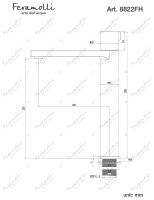 Смеситель для раковины Feramolli Dante GS8822SH, графит