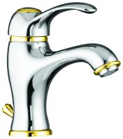 Смеситель для раковины Fiore JAFAR 47CO5221, хром/золото