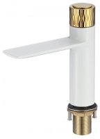 Смеситель для раковины Savol FALSE S-601810WB, белый,золото