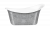 Акриловая ванна Lagard «Tiffany» серебро