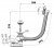 Слив-перелив AlcaPlast A55КM