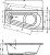 Схема ванны Riho Delta 160x80
