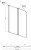 Схема шторки на ванну Ambassador Bath Screens 16041119 100х140
