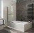 Шторка на ванну Veconi Palau PL79B-70-01-C4 70x150 с черным профилем