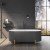 Акриловая ванна Black & White SB310 Grey 170x78, отдельностоящая в сером цвете