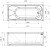 Схема акриловой ванны Radomir Прованс 170x75 с каркасом