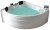 Акриловая ванна Gemy G9041 O 150x150 с аэро и гидромассажем