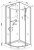 Схема душевой кабины Ceruttispa Korra 90B 90x90 без крыши