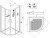 Схема душевйо кабины Esbano ESKB890CR 90x90 с верхним душем