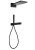 Душевая система Abber Rund AF8752B, черная матовая