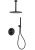 Душевая система Abber Wasser Kreis AF8121B, черная матовая