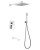Душевая система Abber Weiss Insel AF8017W с изливом, хром