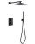 Душевая система Abber Weiss Insel AF8051B, черная матовая