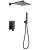 Душевая система Abber Weiss Daheim AF8219B, черная матовая