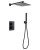 Душевая система Abber Weiss Daheim AF8251B, черная матовая