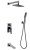 Душевая система Boheme Venturo 374-SGM-2 с изливом, оружейная сталь