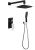 Душевая система Boheme Venturo 374-B, черная матовая