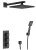 Душевая система Timo Tetra-Thermo SX-0179/03SM, черная матовая