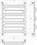 Схема полотенцесушителя Сунержа Элегия+ 60x80