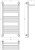 Схема полотенцесушителя Сунержа Богема+ 40x80 с полкой
