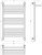 Схема полотенцесушителя Сунержа Богема+ 50x80 с полкой