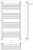 Схема полотенцесушителя Сунержа Богема+ 60x120 с полкой
