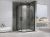 Душевой уголок Abber Schwarzer Diamant AG01180B 100x80, профиль черный