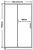 Схема душевой двери Timo TD-120/03F-6 120x195, профиль черный