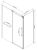 Схема душевого уголка Vincea Como Soft VSR-1CS1014CLB 140x100, профиль черный