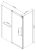 Схема душевого уголка Vincea Como Soft VSR-1CS9015CLB 150x90, профиль черный