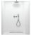 Душевая дверь Wasserkraft Lippe 45S08 150x190, профиль хром