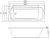 Схема акриловой ванны C-Bath Clio 150x70 CBQ003004, прямоугольная