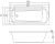 Схема акриловой ванны C-Bath Clio 120x70 CBQ003001