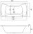 Схема акриловой ванны C-Bath Talia 180x80 CBQ004002, прямоугольная