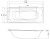 Схема акриловой ванны C-Bath Saturn 170x75 CBQ012001, прямоугольная