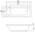 Схема акриловой ванны C-Bath Rea 160x70 CBQ002002, прямоугольная
