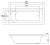 Схема акриловой ванны C-Bath Rea 170x70 CBQ002003, прямоугольная