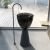 Напольная раковина Abber Kristall AT2703Onyx-Black 45x45, черная