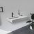 Подвесная раковина Abber Stein AS2628 120x48 из искусственного камня, белая
