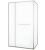 Душевой уголок Black&White S1180-1290N 120x90, профиль брашированный никель