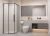 Душевой уголок Black&White S1220-9090GM 90x90, профиль оружейная сталь