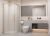 Душевой уголок Black&White S1220-9090G 90x90, профиль брашированное золото
